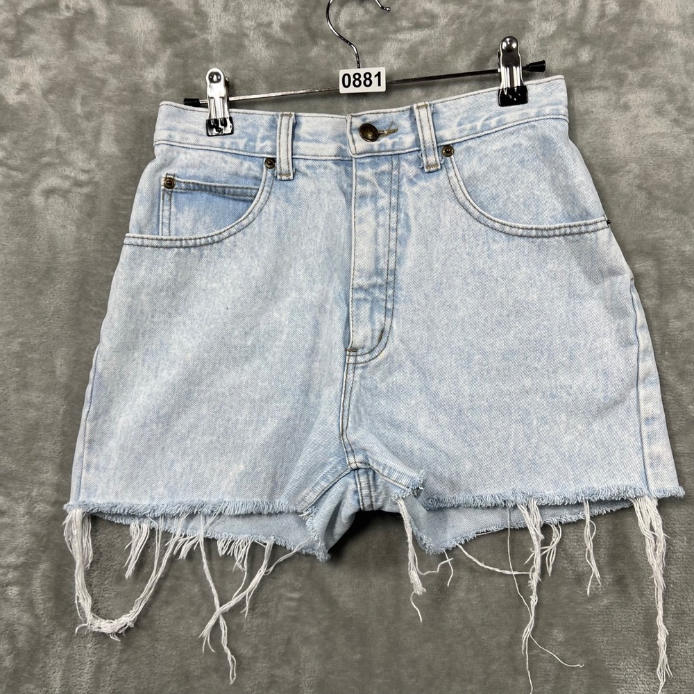 Vintage Denim Shorts Women's 7 Light Wash Festival Retro‎ Western Rodeo 80's
